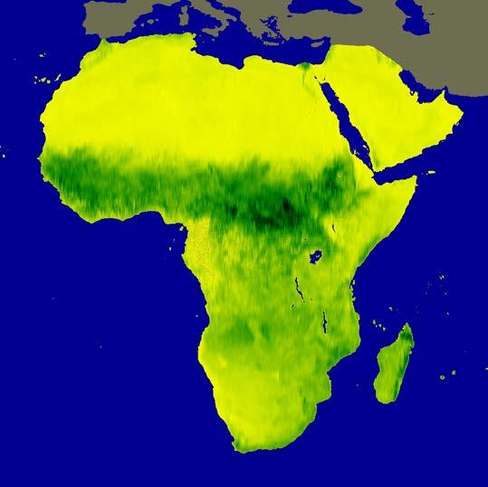 Where are eco-tones? Data: NDVI by GIMMS [4], Africa, 1981 August.