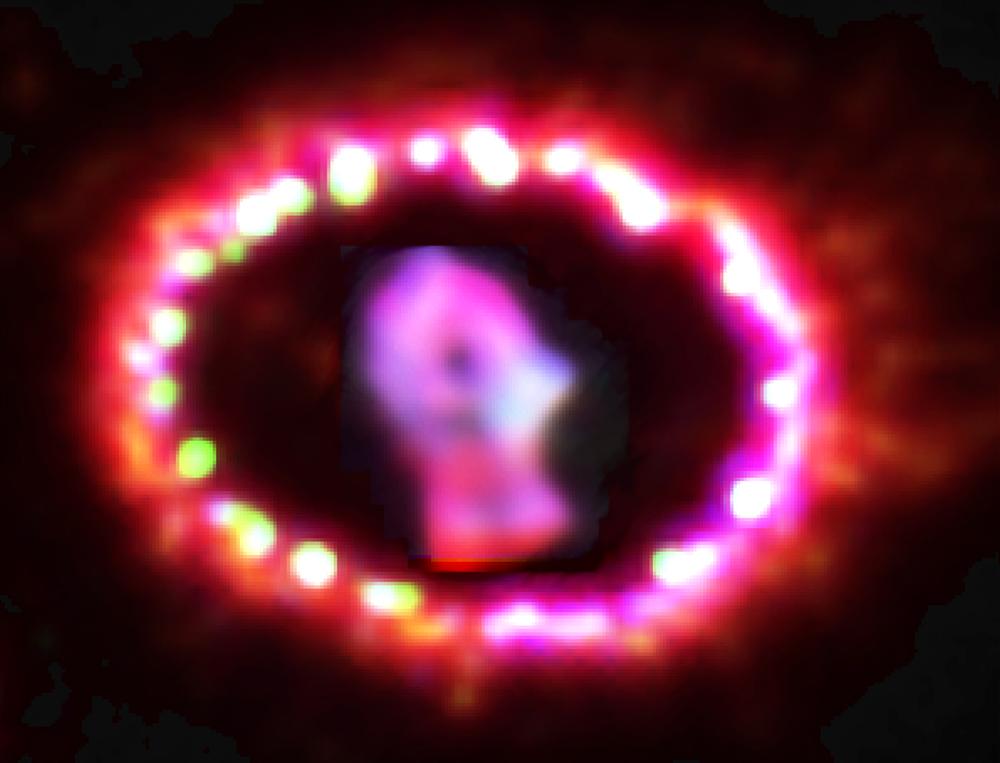 Progenitor The most recent Hubble picture of SN1987A s rings, from June 2011.