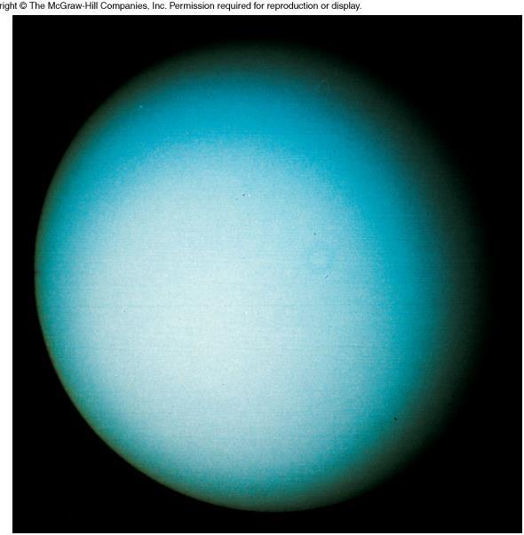 Uranus was not discovered until 1781 by Sir William Herschel While small