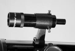 Azimuth adjustment knobs Finder scope Finder scope bracket Nylon alignment thumbscrew (2) Post Focusing lock ring Eyepiece Tensioner Figure 2.