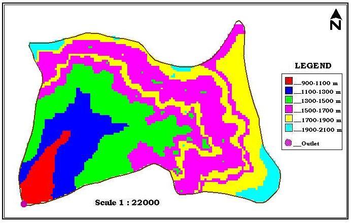 Figure 3: Digital elevation model of the study area. Figure 4: Slope map of Maun watershed.