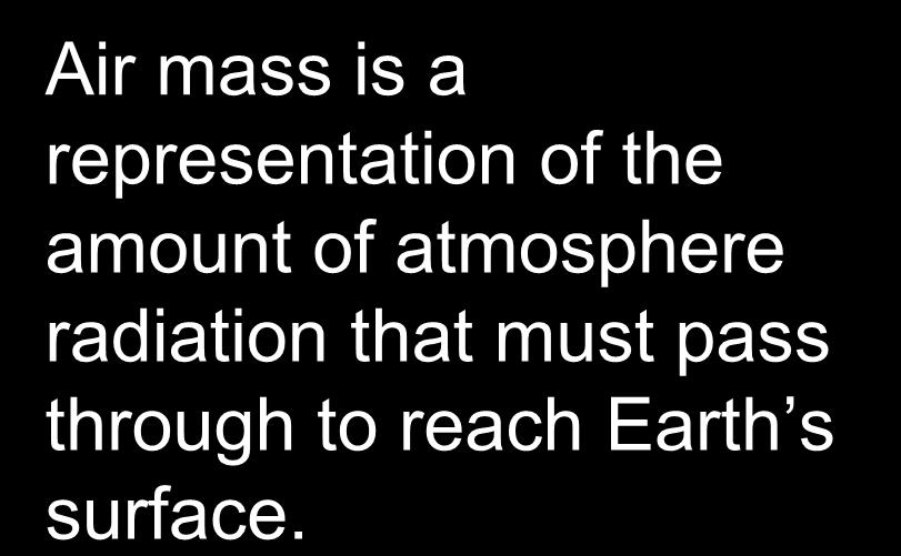 Air mass is a representation