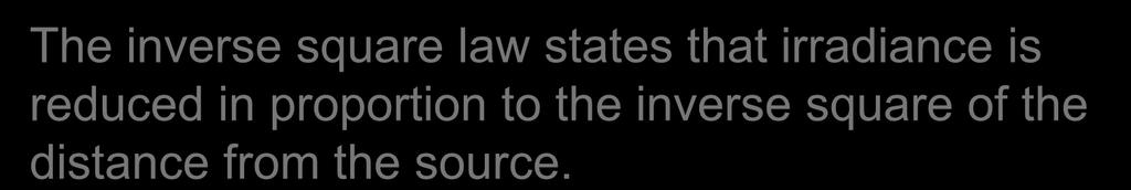 The inverse square law states