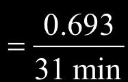 Please include units in your answer. Based on first-order kinetics, = 0.022 min 1 value of k with the correct units. (c) A student places a 0.