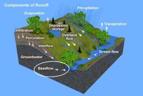 Hydrologic modeling of flash floods includes information on: Hydrological process including components of the hydrologic cycles, rainfall runoff
