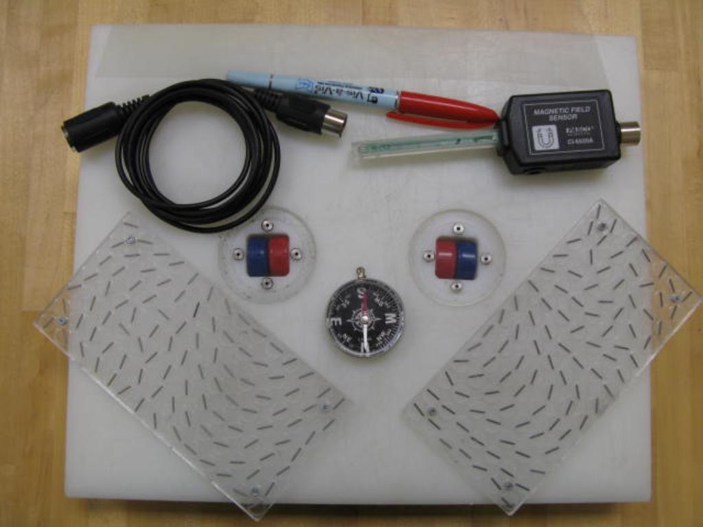 EC-6 MAGNETIC FIELDS AND FORCES A: Mapping Magnetic Field Lines Caused By Permanent Magnets magnetic field sensor magnets compass magnetic field finders Equipment: a white plastic board with two