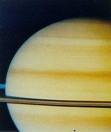 Saturn s Atmosphere The atmosphere is primarily composed of hydrogen with small amounts of helium and methane. Deficient in Helium compared to solar abundances Saturn 3.3% He (cloud tops) Jupiter 13.