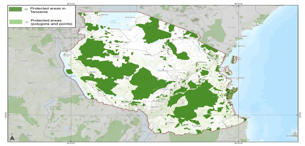 WDPA Data Status Report About this Report and the World Database on Protected Areas (WDPA) Map showing protected areas in the WDPA Tanzania January 2015 The WDPA is the most comprehensive global