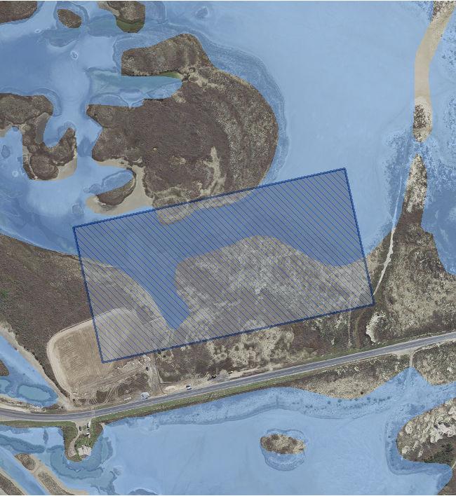 SpaceX Texas Wetlands Impact Map Wetlands Launch Pad Roads and imagery downloaded from Texas Natural Resources Information
