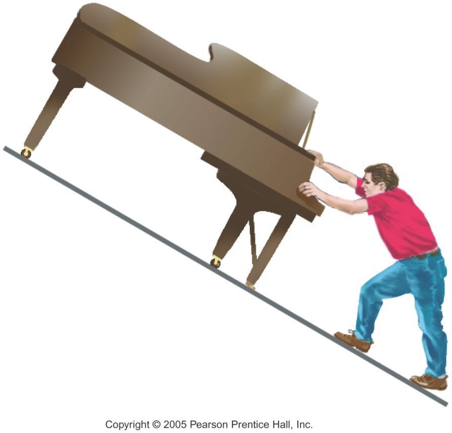 Positive, negative zero work values Net work done on piano moving at constant speed =?