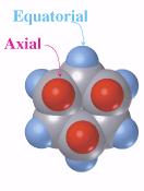 Chair cyclohexane has six axial hydrogens perpendicular to the ring