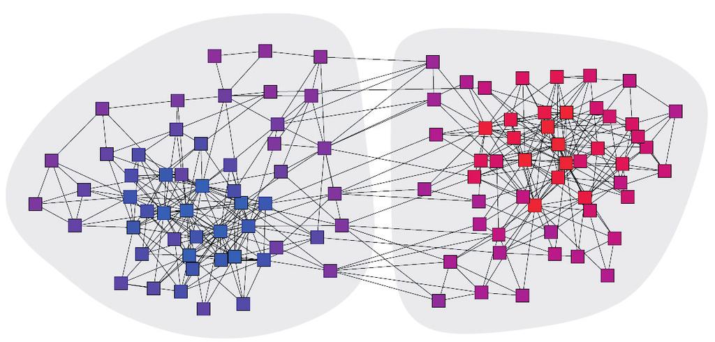 Common assumptions in the study of real-life networks Communities in a social network can be recognized as densely linked