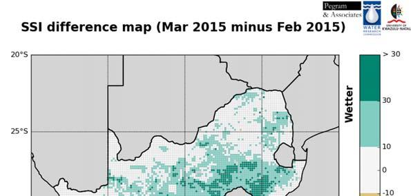 Soil moisture situation Following widespread rain during March