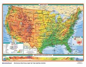 DESK MAPS AND FLOOR MAPS GRADES K-12 U.S. AND WORLD DESK MAPS Physical-Political U.S./World 22" x 17" (FREE Teaching Notes) Corresponds with Achievement Series Intermediate Physical-Political wall maps on page 16.