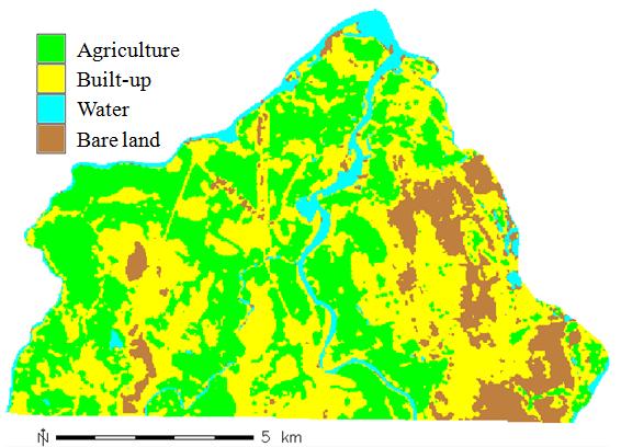 the land cover changes. a. Land cover 2007 (Landsat TM 16/03/2007) b. Land cover 2014 (RapidEye 02/03/2014) Figure 6 : Land cover maps of study area in 2007 and 2014. Figure 7.