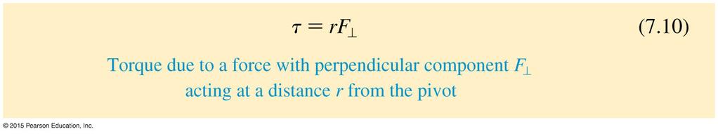 Torque Torque (τ) is the rotational equivalent of