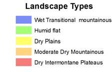 Defining Landscape Types Classify coterminous US on five variables for 5km grid