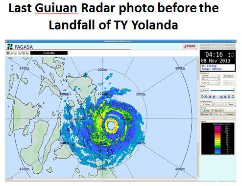 Last image of Guiuan Radar