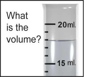 What value should be recorded for the volume measurement in the picture?
