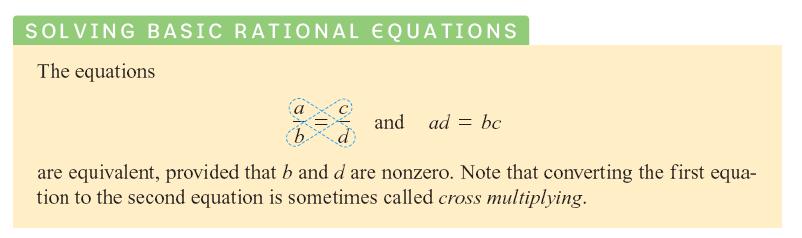 Rational Equations If an equation contains one or more