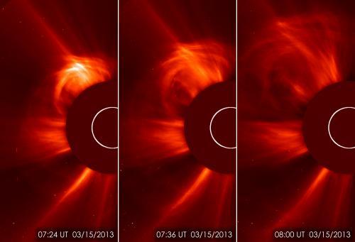 Coconal mass ejection captured by ESA/NASA's
