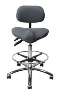 Sit-stand - electric height adjustment and raised pommel