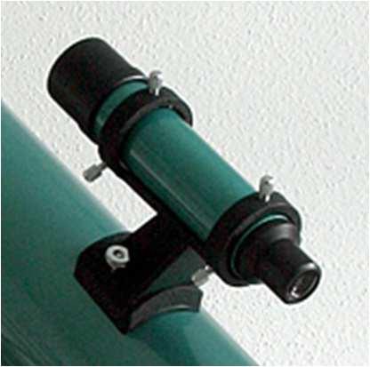 Finderscopes and red-dot finders Small telescope. Image is upside down and left-right inverted.