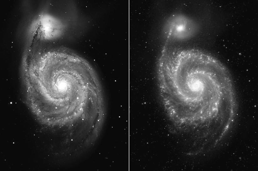 Outlining starbirth in M51 Visible (Kitt