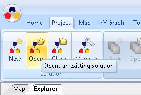 Hit the Import Button. When finished importing, close the window. At the main menu, go to Project -> Solution -> Open.