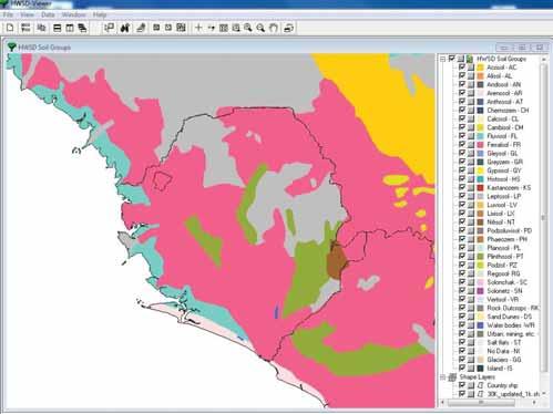 Soils Analysis (Preliminary) The Harmonized World Soils Database (HWSD) (Developed through the United Nation s Food and Agriculture Organization) is likely to be the best tool available to address