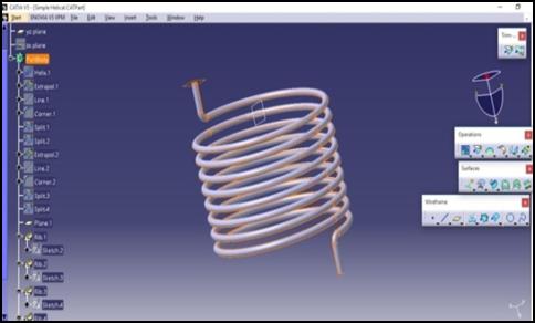 7/10 Figure 2. Design of Helical Coil 5.2 Turbulence Model The model is one of the most common turbulence models.