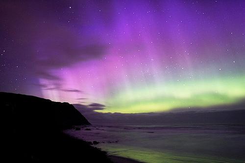 field producing dazzling light display called aurora