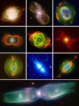 Shedding atmosphere Near the ends of their lives, interesting things happen to stars For