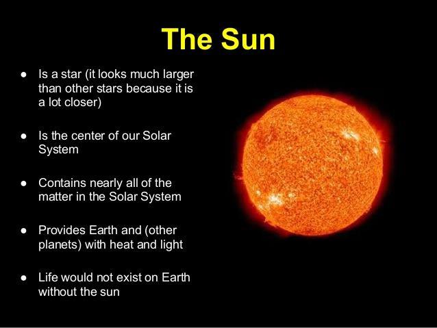 The Sun is a mediumsized star near the edge of a disc-shaped galaxy of stars The Sun is many thousands of times closer to