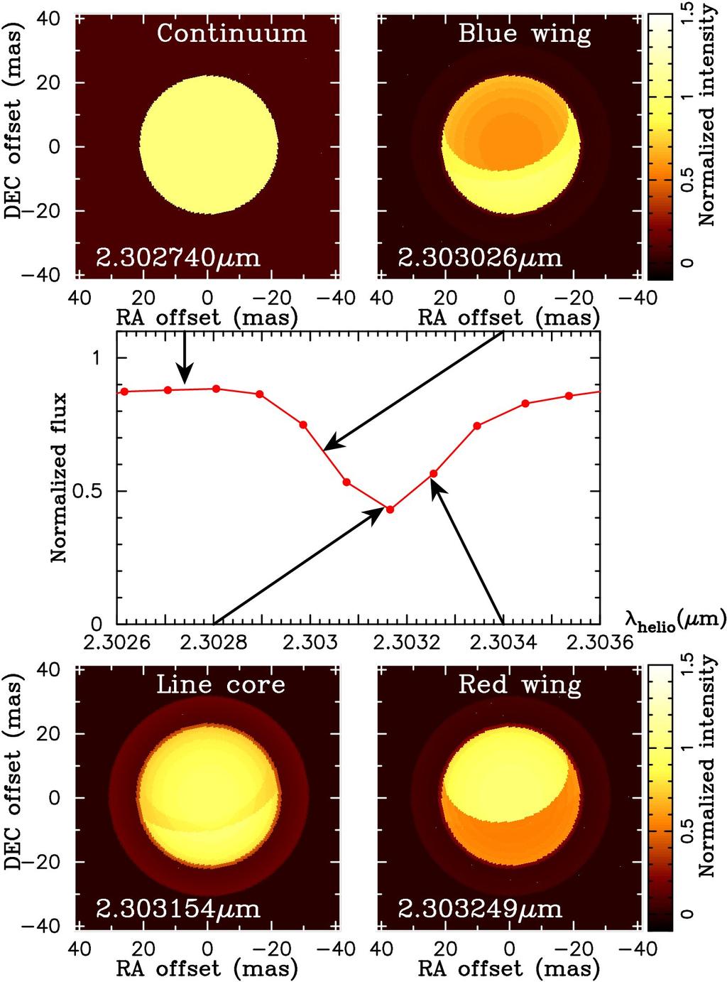AMBER observations of the red supergiant Betelgeuse Model with an inhomogeneous velocity field Results Gas motion in a stellar photosphere spatially resolved for the first time