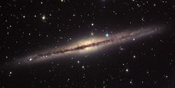 NGC 891 NGC 891: A spiral galaxy with a few hundred billion stars, at 27 million lightyears away.