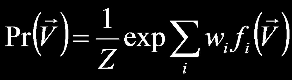 Log Linear Models This change allows us to write the probability density function as: exp(x) = e X ln