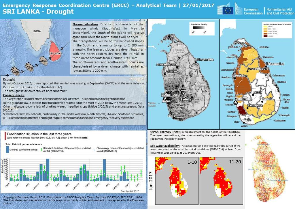 1. Map 2. Situation analysis Sri Lanka 1 is currently experiencing a severe drought.