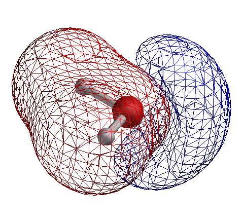 30-8 has a net lattice-like form that is tetrahedral at each oxygen atom. How can the above MOs explain that? Easy.