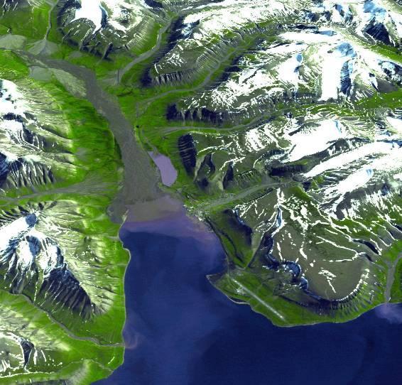 ASTER image and DEM : Svalbard, Norway (15 metre resolution) DEM availability A DEM is a continuous grid of elevation values one height value per pixel.