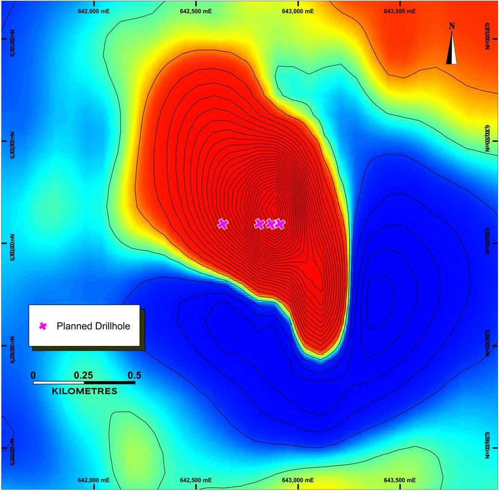 ROCK DAM HILL A 5-hole RC drilling programme will test a strong magnetic anomaly and a combined copper and magnetic anomaly target, some 40km south of Lake Grace.