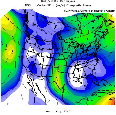 June-August Anomaly for Summer 2005 Figure 5-4.