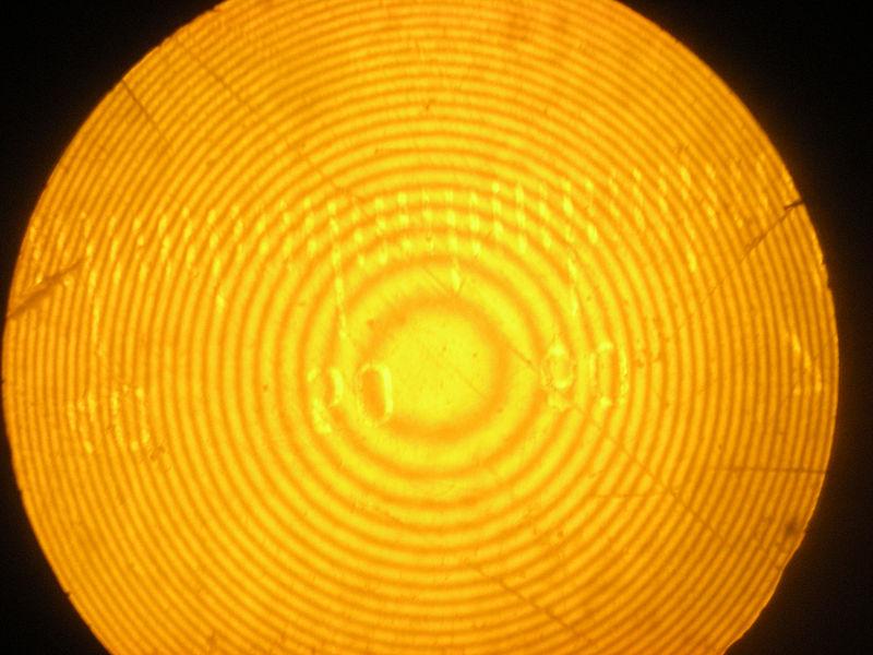 Light as wave (Newton s ring) When viewed with monochromatic light, Newton s rings appear as a series of