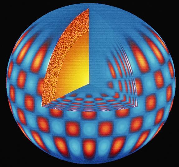 Patterns of vibration on the surface tell us about what the Sun is like inside.