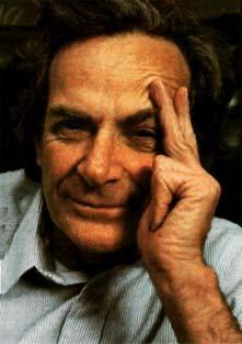 23 Feynman (1920-87) (2) Now, to find out what the amplitude is we imagine that the system simultaneously tries to go over ALL POSSIBLE PATHS between the 2 states.
