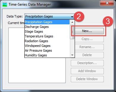 8. Create Time-Series Data Tables 1. Select the Time-Series Model Manager from the Components drop-down menu. 2.