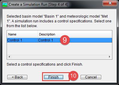 Select the preferred Control Specification. 10.