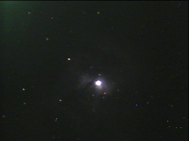Although primarily a reflection nebula, I detected some pink color, which hints that there s still some ionized hydrogen in the cloud that surrounds the young, bright, hot star at its center.