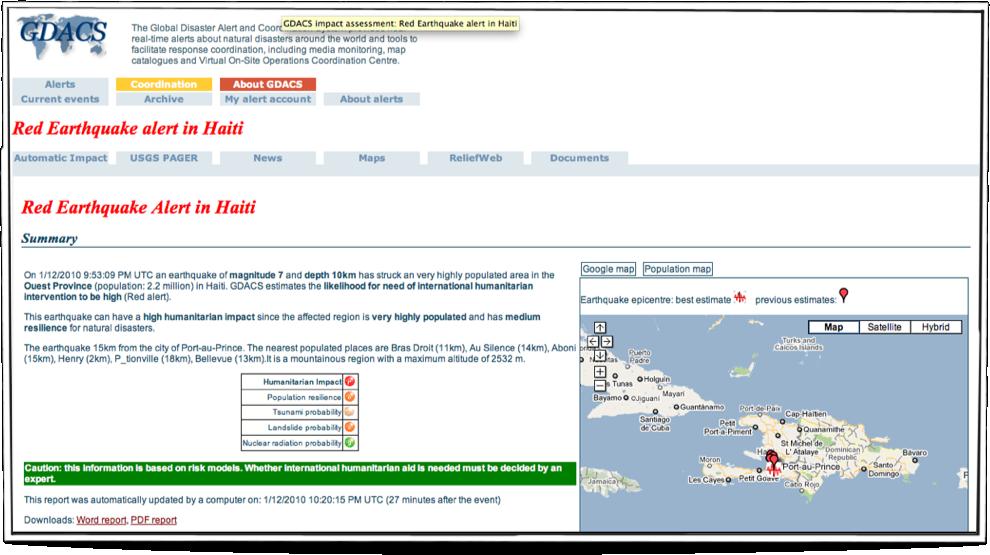 Earthquake in Haiti Alerts 27