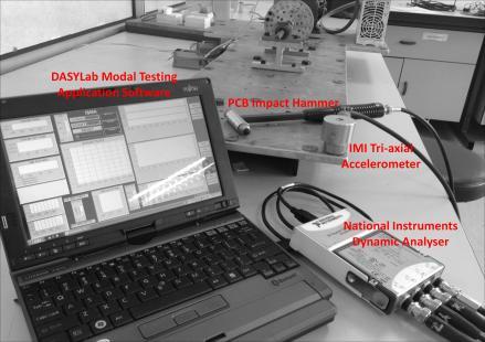 A.G.A. Rahman,Z. Ismail,S. Noroozi, O.Z. Chao Figure 2 Instrumentation Set-up The experiment was carried out by fixing the impact hammer and roving the tri-axial accelerometer.